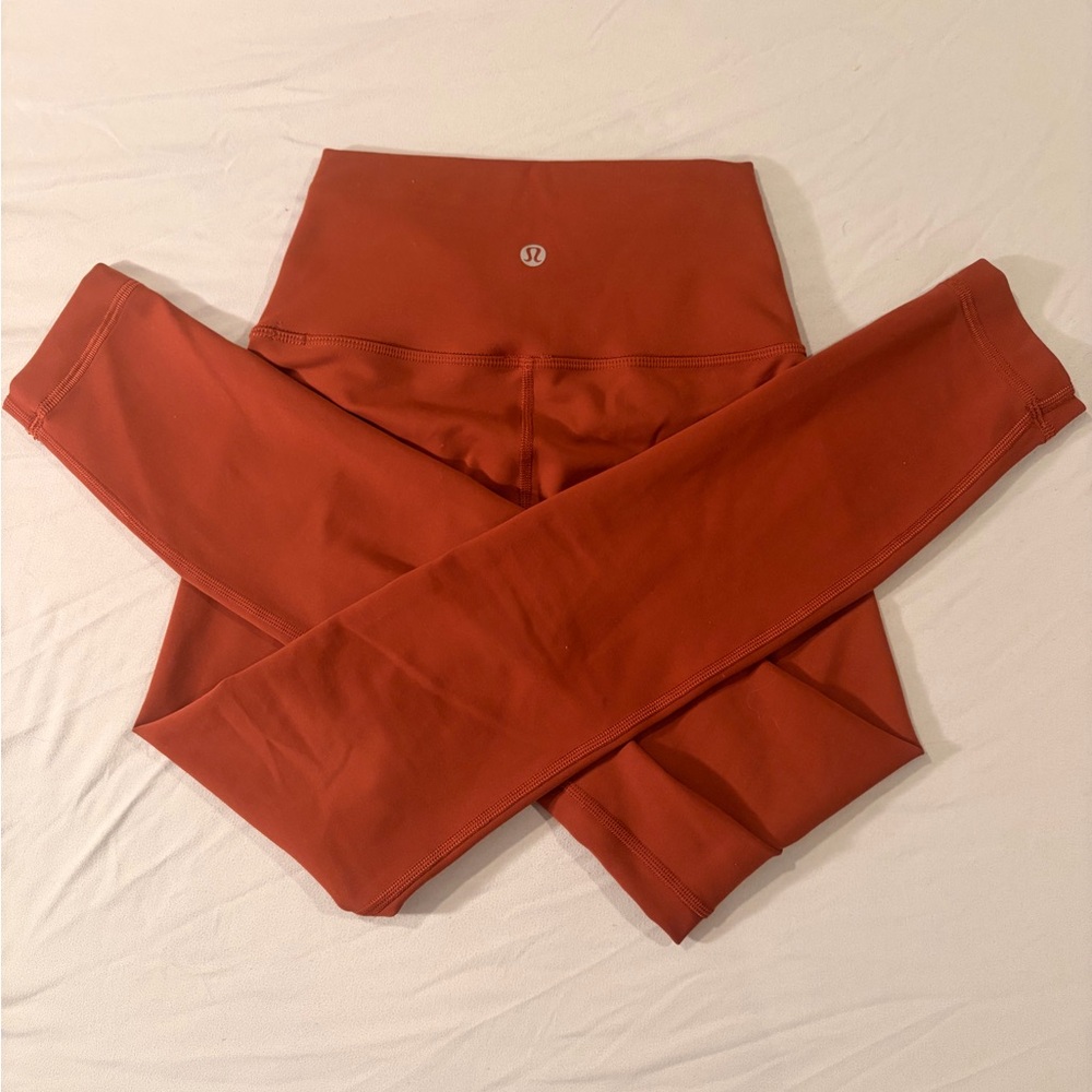 Lululemon High-Rise Terracotta Red Leggings